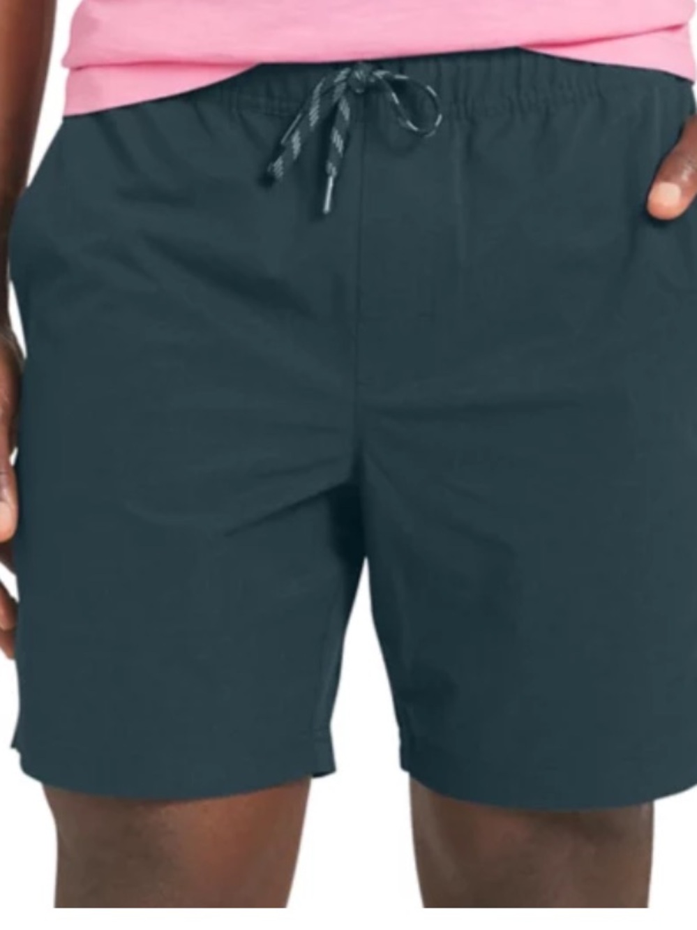 Chaps Men's Dark Teal Athletic Shorts with Drawstring